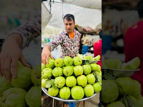 Green Guava Recipe - Masala Achari Mix Pyara Makha | Amazing Cutting skills 👌 #tranding #foodlover