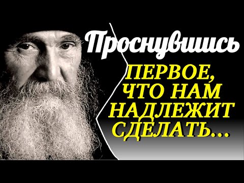 Проснувшись и припав ко благости Христовой, нужно, во-первых...Архимандрит Ефрем Филофейский