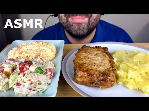 ASMR HOMEMADE FOOD | STEAK, POTATO, SALAD MUKBANG 먹방 (EATING SOUNDS) EATING SHOW