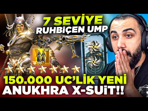 7 SEVİYE ANUKHRA X-SUİT GELDİ FİRAVUN X-SUİT GERİ DÖNDÜ 😱(150.000 UC HEPSİNİ FULLEDİK) | PUBG MOBILE