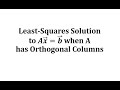 Understanding Least Squares Solutions