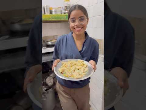 white sauce pasta khalo 🤤 #vlog -01 #myfirstvlog #minivlog #trending #ashortaday