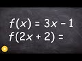 Substituting Expressions in Functions