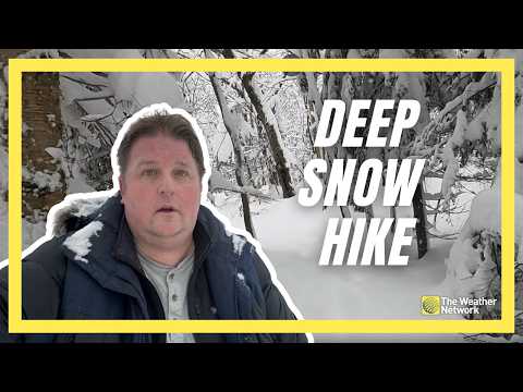 Reporter Struggles Through Deep Snow on Cape Breton Hike