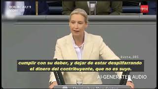 La lider del partido de derecha AfD en el parlamento alemán: "Lo que quieren es eliminarnos"