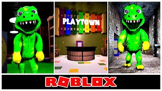 Trapped in a playground with a terrifying stuffed dinosaur PLAYTOWN Roblox