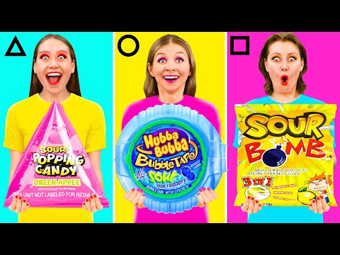 Geometric Shape Food Challenge | Funny Food Hacks by PaRaRa Challenge