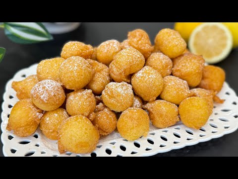 IN 10 MINUTI! SENZA TOCCARE L'IMPASTO! FACILI ed ECONOMICI! 🍋 FRITELLE DI CARNEVALE AL LIMONE 🍋