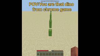 POV:You are that dino from chrome game #shorts #minecraft