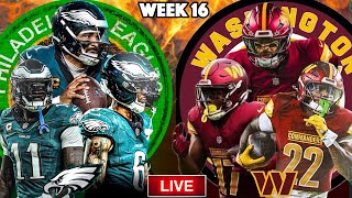 🏈 Eagles vs Commanders, ULTIMATE Live Stream Reactions | Week 16