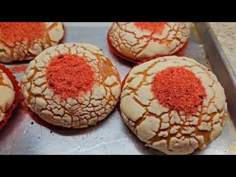 como hacer conchas rellenas de mermelada de fresa