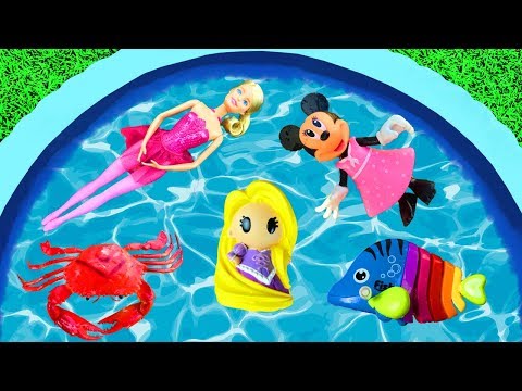 Learn Characters with Barbie, Animals and Rapunzel - Learn Colors for Kids, Educational Videos