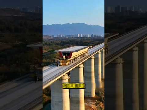Proses pembuatan jembatan layang yang sangat efisien.#shortsfeed