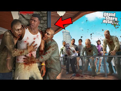 Franklin Try To Survive A Deadly Zombie Apocalypse In His House In GTA 5!