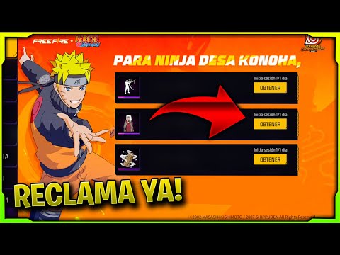 SKIN Y EMOTES GRATIS FREE FIRE X NARUTO *Como Obtener La Skin Jiraya* NOVEDADES