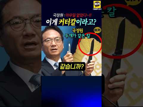 국정원 이재명 대표 테러 칼이 커터칼? 박선원 직접 들고 비교!!