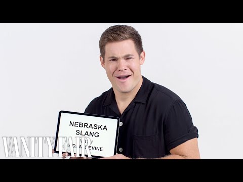 YouTube video thumbnail: Adam DeVine Teaches You Nebraskan Slang