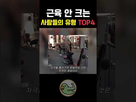 근육이 크지 않는 사람들 유형 TOP4