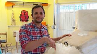 Começamos a colocar fibra de vidro no submarino!