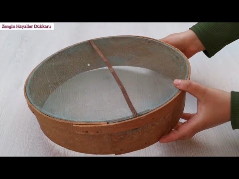 DO NOT THROW AWAY OLD SIEVES, LOOK WHAT I MADE FROM A WOODEN SIEVE
