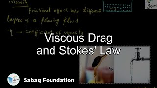 Viscous Drag and Stokes Law
