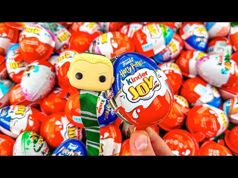 ASMR Satisfying and Relaxing | Unwrapping New 50 Kinder Joy Surprise Eggs Harry Potter Toys 2023