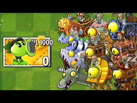 PvZ 2 Every PEA Plant LEVEL 1000 Power-Up vs PvZ 2 Final Boss Fight! - Plants vs Zombies 2 Mod