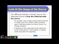 Exploring Primary and Secondary Sources