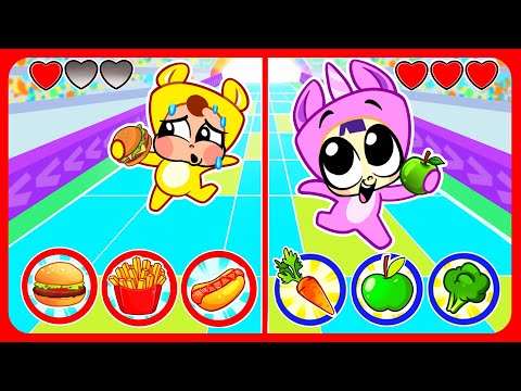 Healthy Food vs Junk Food Song 🍔🥗 | Funny Kids Songs