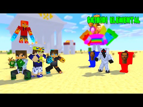 Minecraft, ELEMENTAL BROTHERS VS ELEMENTAL SKIBIDI TOILET POMNI BROTHERS - Animation