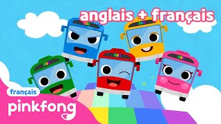 🚌Les Roues du Bus en anglais et français | +Comptines | Pinkfong Bébé Requin ! Chansons pour Enfants