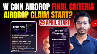 W coin Airdrop final Eligibility Criteria | W coin Airdrop New update | W coin airdrop Claim | #Tech