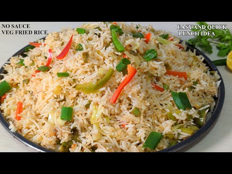 बिना किसी सॉस घर पर बनाएं वेज फ्राइड राइस 10 मिनट में | Veg Fried Rice Without Sauce | Fried Rice