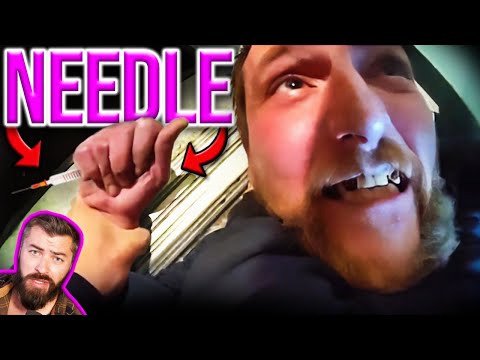 Meth Zombie Attacks Cop With DIRTY NEEDLE!