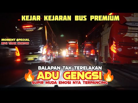 NGERIII ‼️ BEGINILAH JIKA SUPIR BUS ADU GENGSI DI JALAN. AKSI KEJAR KEJARAN PUN TAK TERELAKAN