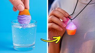 FAÇA UM COLAR BRILHANTE 💖 Ideias para joias e artesanato com resina epóxi! 🎨💎