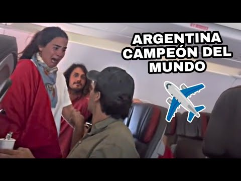 REACCIÓN desde un AVION a ARGENTINA CAMPEÓN del MUNDO en QATAR 2022