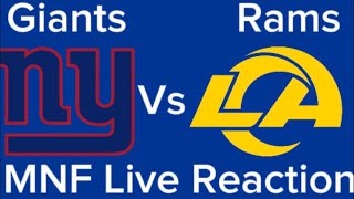 Giants vs Rams Live Monday Night Football Play by Play Reaction