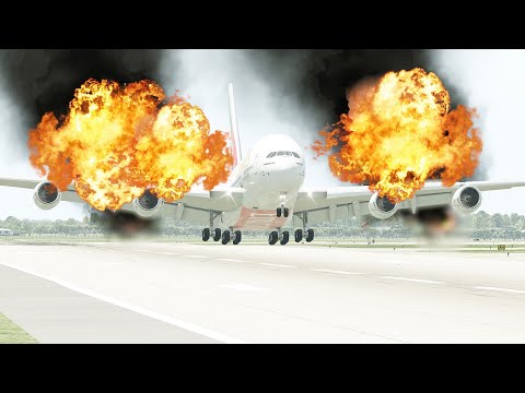 A380 Pilot Saved All Passengers When Engine On Fire [XP11]