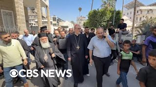 Christian leaders visit Gaza after enclave's only Catholic church destroyed by Israeli strikes