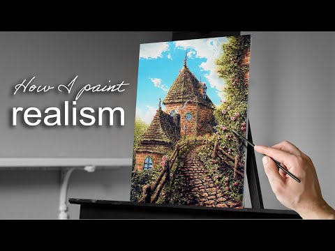 Painting a Garden Path to a Mysterious Castle with Acrylics | Paint with Ryan