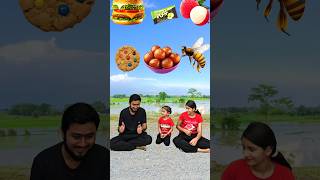 Moye Moye flying food eating vs bee & yellow lizard - Funny vfx magic #funny #shorts