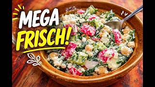 Ich esse diesen Kichererbsensalat jeden Tag 😍 (in 5 Minuten fertig)