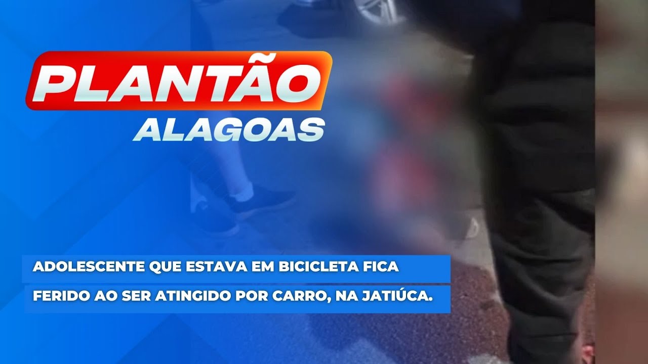 Adolescente que estava em bicicleta fica ferido ao ser atingido por carro, na Jati&uacute;ca.