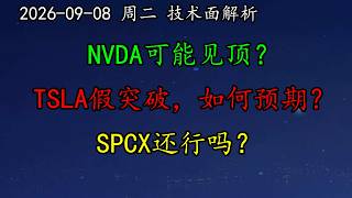 美股 技术面：NVDA可能见顶？TSLA假突破，如何预期？SPCX还行吗？SNDK、MU、SOXX、AAPL、GOOG、MVRL、AMD、INTC、ASML、SOXX、AVGO