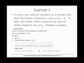 Distance and Absolute Value Concepts