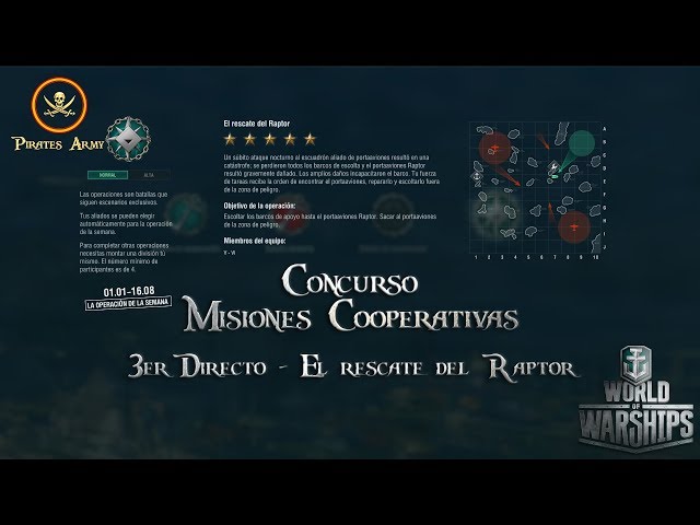 World of Warships - 3er Evento Misiones Cooperativas - El Rescate del Raptor