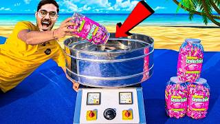 Making Cotton Candy Using Center Fruit  क्या सेंटर फ्रूट च्युइंग गम के बाल बनेंगे 1