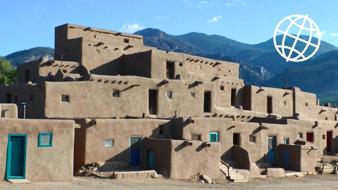 Taos Pueblo & Adobe Churches on the High Road to Taos, New Mexico in HD