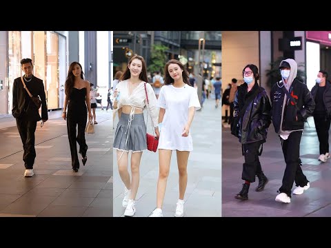 Chinese coupls Street Fashion ~Chinese Boys Street Shot | Douyin China | Beautiful Girl 抖音街拍穿搭 Ep.2